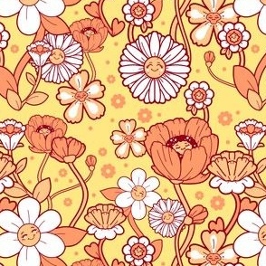 Smiley Vintage Florals - Yellow