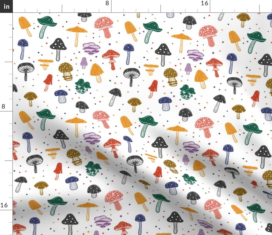 Colorful Mushrooms Pattern