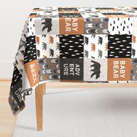 baby bear patchwork woodland -grey/cider -  C22