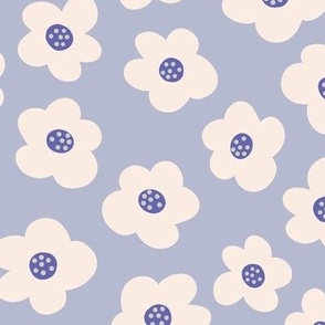 Blossom 3 lavender / bold and simple floral pattern lilac purple