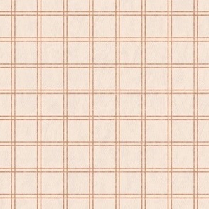 Simple geometric blender, brown double grid on cream 