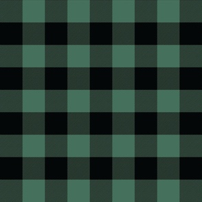 2 Inch Buffalo Check Green and Black