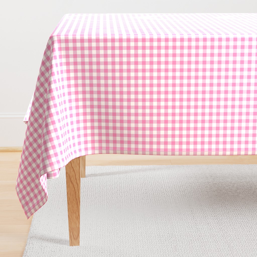 1/2 Inch Pink Buffalo Check | Half Inch Checkered Pink and White