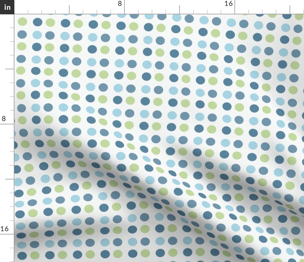 Blue and Green Dots. 