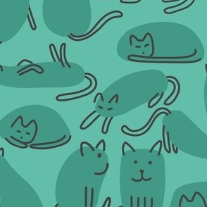 abstract cats