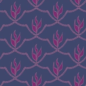 Dotted Chinoiserie in Purple Navy