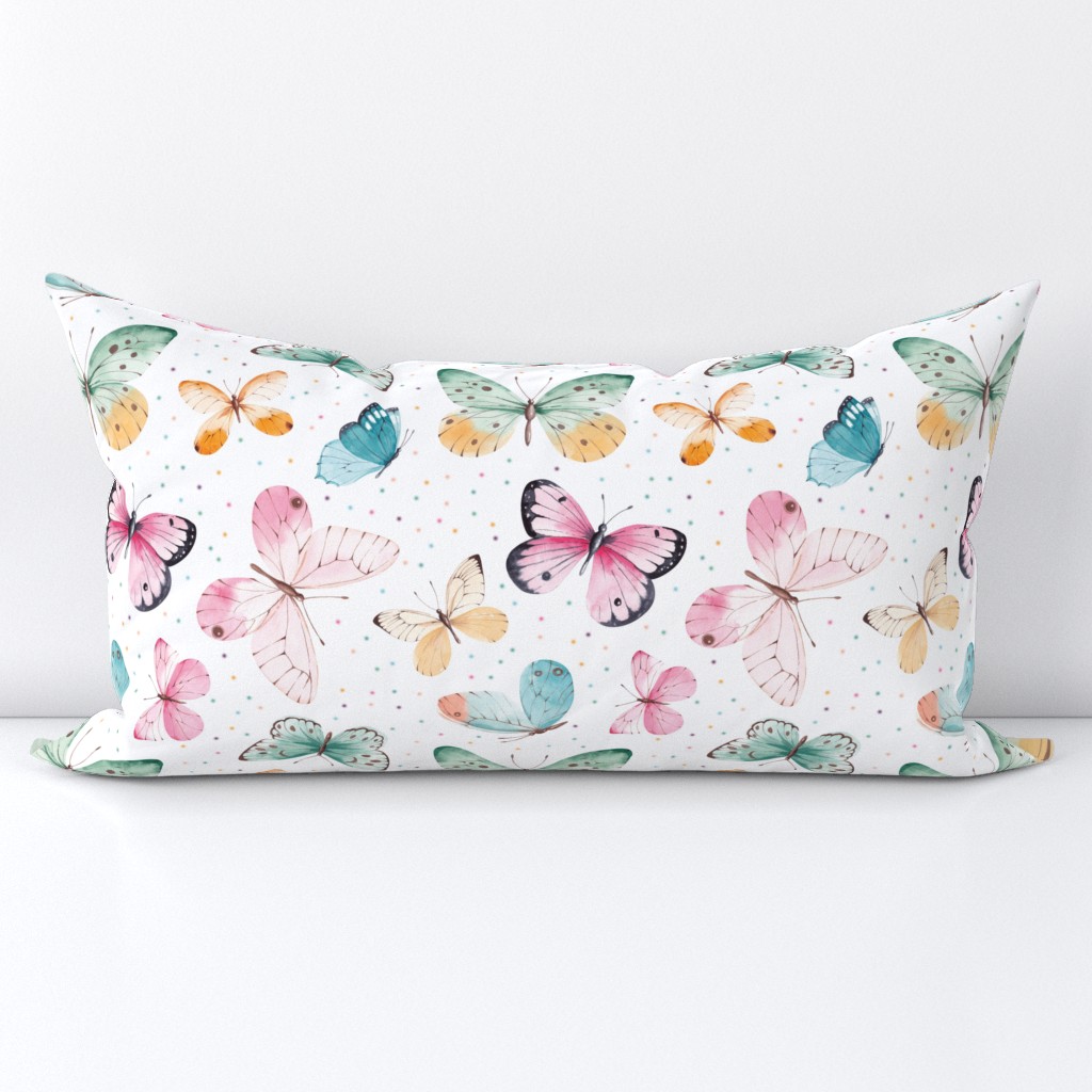 Cute Colorful Butterfly Pattern - Medium Scale