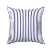 Ticking Stripe: Periwinkle Blue & Cream, Blue Pillow Ticking