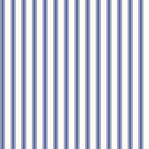 Ticking Stripe: Periwinkle Blue & Cream, Blue Pillow Ticking