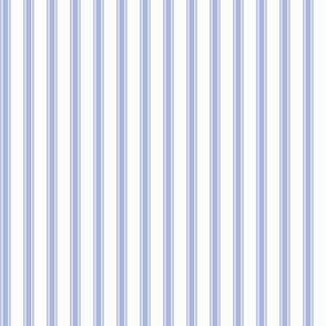 Ticking Stripe: Light Periwinkle & Cream, Blue Pillow Ticking