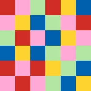 Superglitch Checkerboard in Postmodern Pastel Rainbow