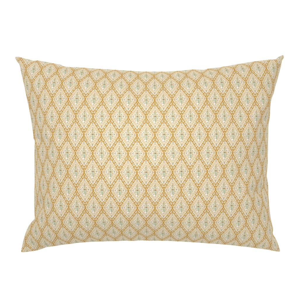 Skye - Boho Geometric Goldenrod Yellow Ivory Small Scale