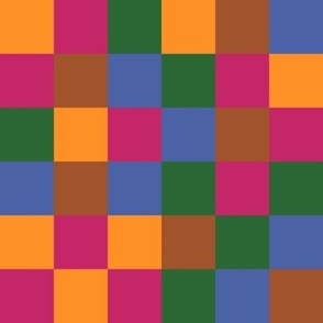 Superglitch Checkerboard in Jeweltone Rainbow