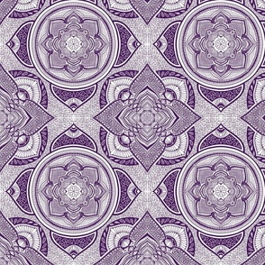 Purple and White Mandalas 