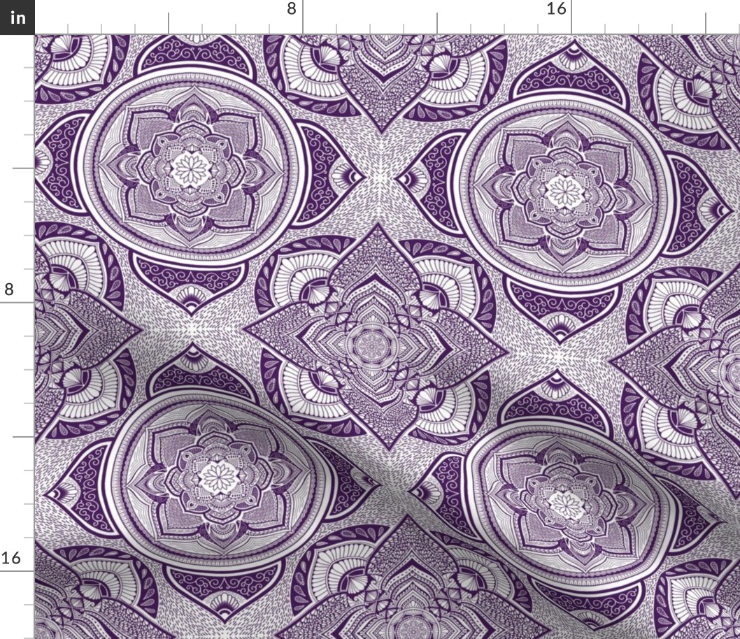 Purple and White Mandalas 