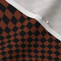 trippy checkerboard black and brown