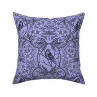 Lilac/Purple Crows & Dragonflies