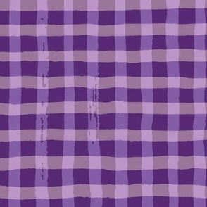 Purple Hand Painted Check Large Scale