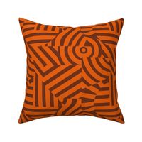abstract trippy brown and burnt orange