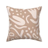 Abstract Botanical - Taupe - LARGE