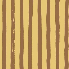 Gold and Brown Hand Painted Stripes Large Scale