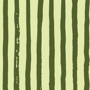 Green Hand Painted Stripes Large Scale