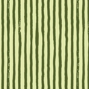 Green Hand Painted Stripes Small Scale