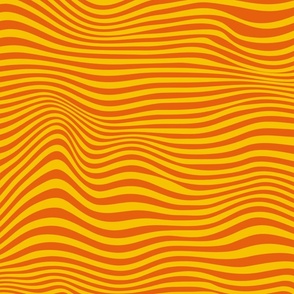 trippy stripe burnt orange and burt gold