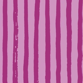 Raspberry Hand Painted Stripes Large Scale