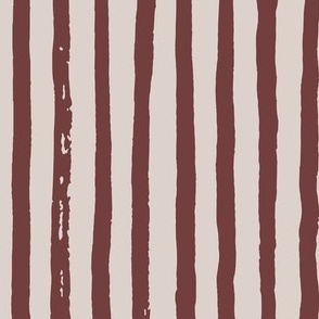 Tan and Chocolate Hand Painted Stripes Large Scale