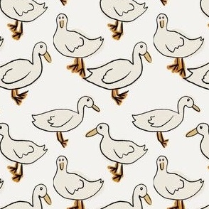 white ducks on white illustration, kids, children, cute, cartoon