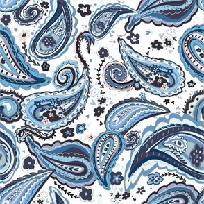 Blue paisley 