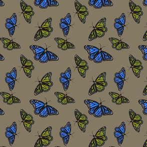 Butterfly Daze in Green and Blue - small