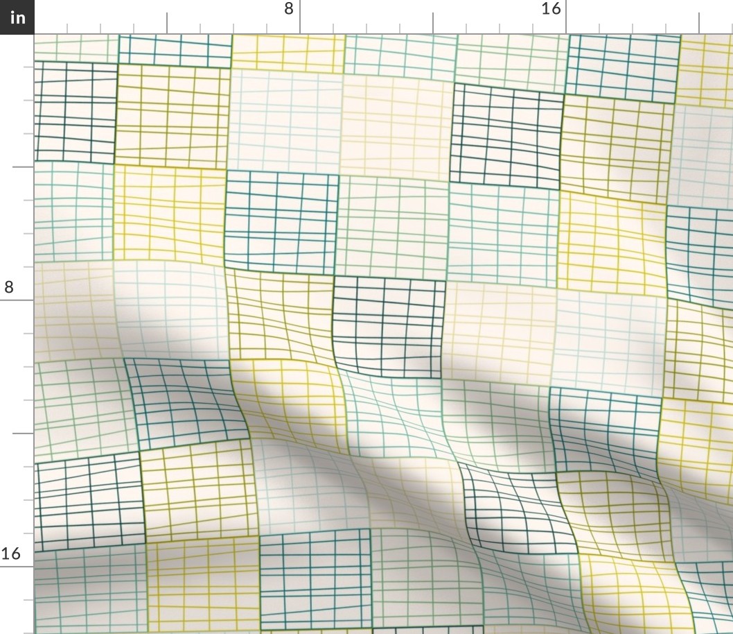 Grid Lines - Green - Medium Scale