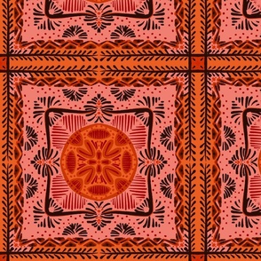 Funky Pink Aztec Mexican Tile 