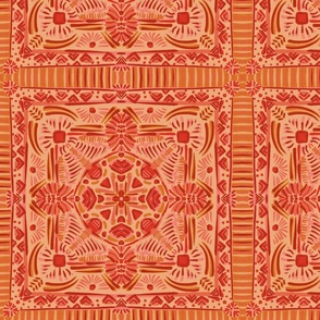 Peach and Orange Moroccan Tile 