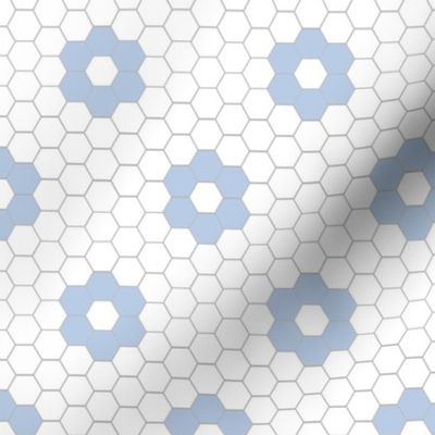 Mini Blue Hexagon Tile Dollhouse Floor