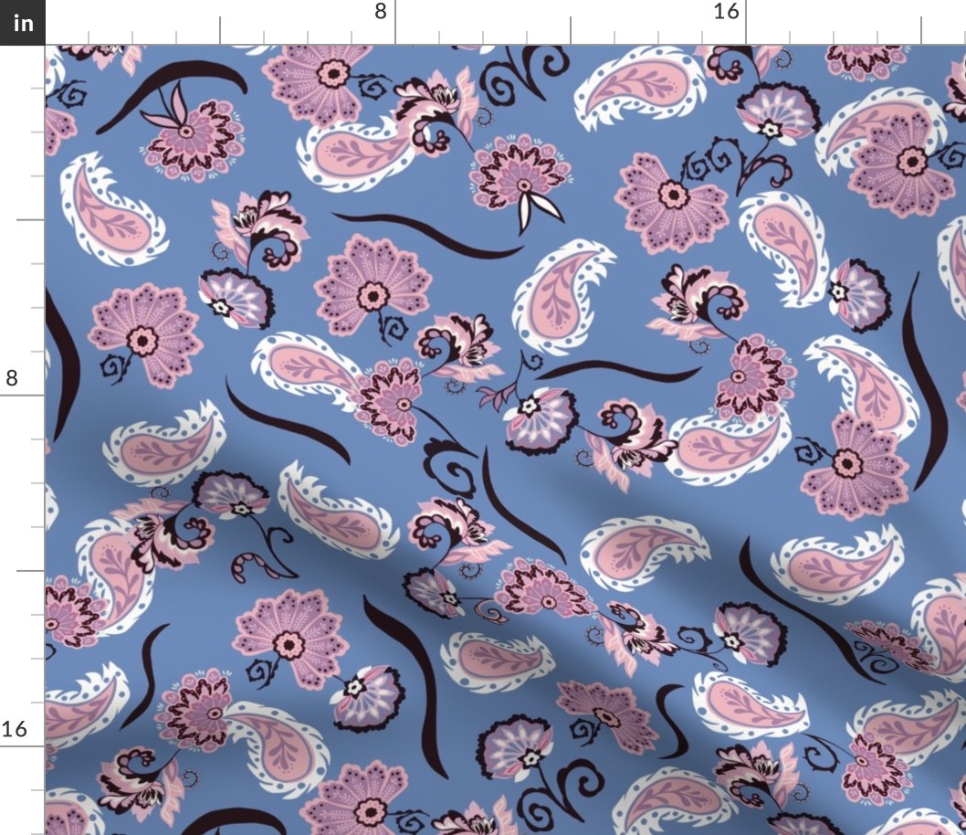 Periwinkle paisley 