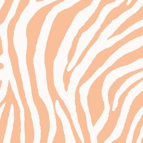 zebra stripe reversed \\ peach - jumbo