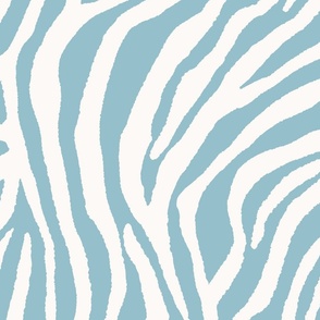 zebra stripe reversed \\ sky blue - jumbo