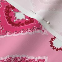 Arabetto Nuovo Damask in Pink and White w/ Medallion (6 inch)
