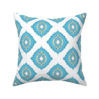 Arabetto Nuovo Damask in Blue and White (6 inch)