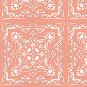 Coral tile bandana 