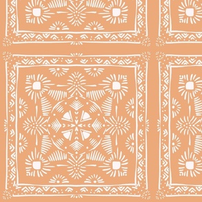 Peach tile bandana 