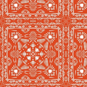 Orange tile bandana 