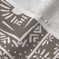 Neutral Gray Patterned Print Tile 