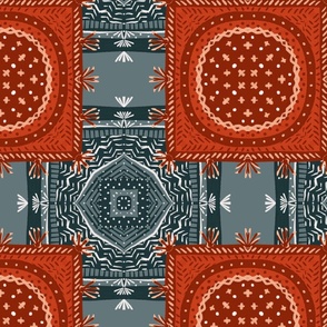 Red and Blue Turkish Rugs 