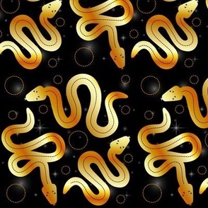  Esoteric Mystic occult magical sacral snakes in gold