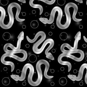 Esoteric Mystic occult magical sacral snakes in silver