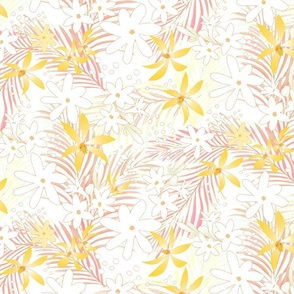 Tropical Perfume Sketch Coral on White 300